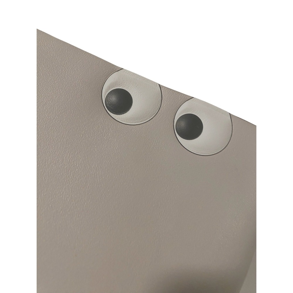 Anya Hindmarch Ebury Shopper II Gray Leather Tote Googly Eyes Steam Circus - Picture 13 of 16
